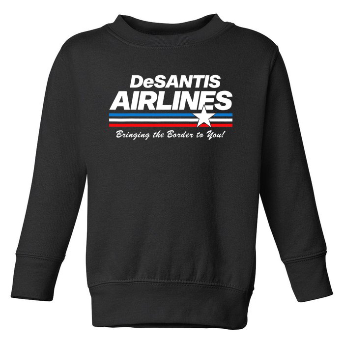 DeSantis Airlines US Flag Vintage Toddler Sweatshirt