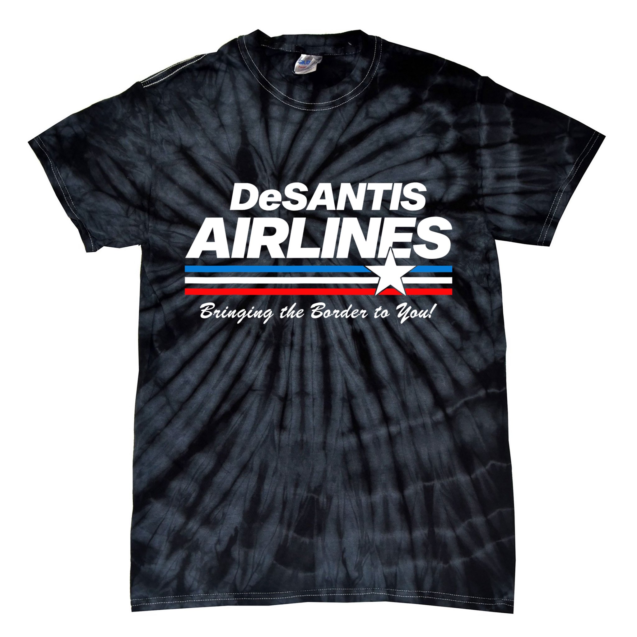 DeSantis Airlines US Flag Vintage Tie-Dye T-Shirt