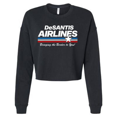 DeSantis Airlines US Flag Vintage Cropped Pullover Crew