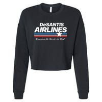 DeSantis Airlines US Flag Vintage Cropped Pullover Crew