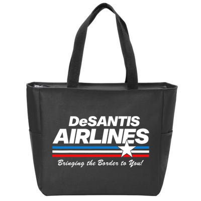 DeSantis Airlines US Flag Vintage Zip Tote Bag
