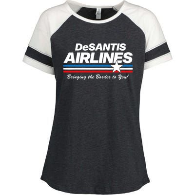 DeSantis Airlines US Flag Vintage Enza Ladies Jersey Colorblock Tee