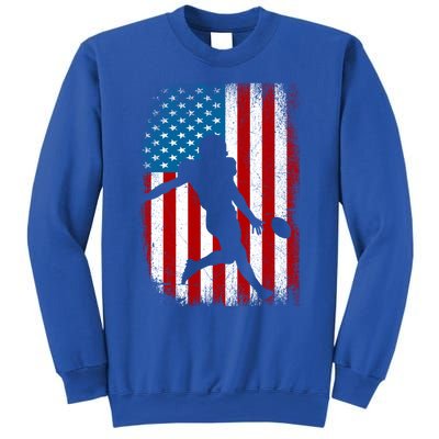 Distressed American Us Flag Vintage Football Gift Cute Gift Sweatshirt