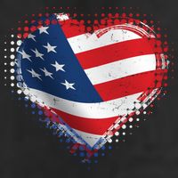 Distressed American USA Flag Heart Hat