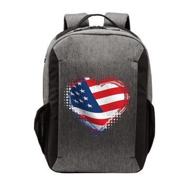 Distressed American USA Flag Heart Vector Backpack