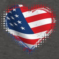 Distressed American USA Flag Heart Vector Backpack