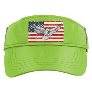 Distressed American USA Flag Eagle Adult Drive Performance Visor