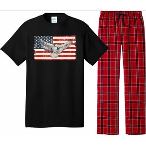 Distressed American USA Flag Eagle Pajama Set