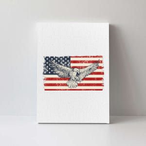 Distressed American USA Flag Eagle Canvas