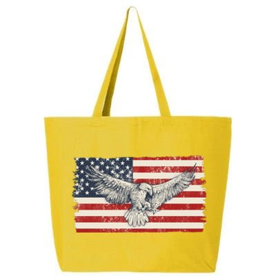 Distressed American USA Flag Eagle 25L Jumbo Tote