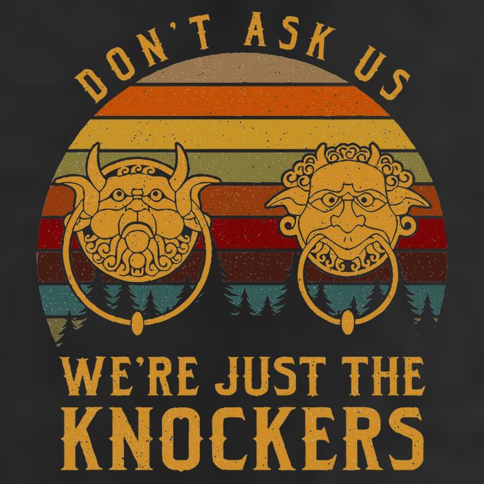 Don’T Ask Us We’Re Just The Knockers 15oz Campfire Ceramic Mug