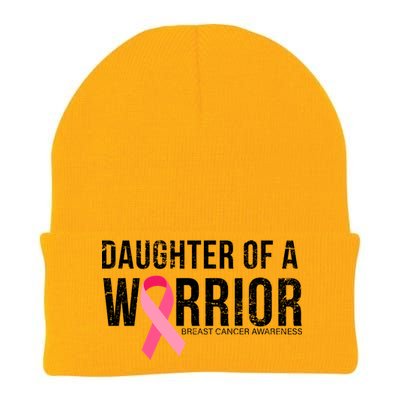 Daughter Of A Warrior Breast Cancer Awareness Knit Cap Winter Beanie