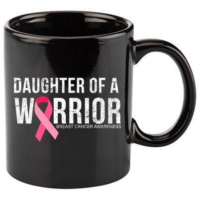 Daughter Of A Warrior Breast Cancer Awareness 11oz C Handle Ceramic Mug