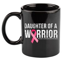 Daughter Of A Warrior Breast Cancer Awareness 11oz C Handle Ceramic Mug