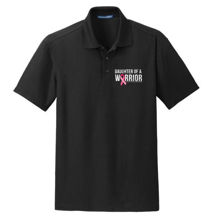 Daughter Of A Warrior Breast Cancer Awareness Dry Zone Grid Polo