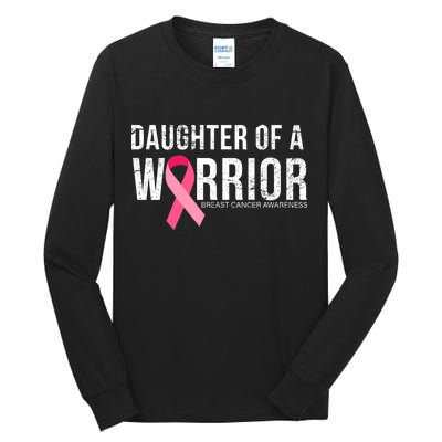 Daughter Of A Warrior Breast Cancer Awareness Tall Long Sleeve T-Shirt