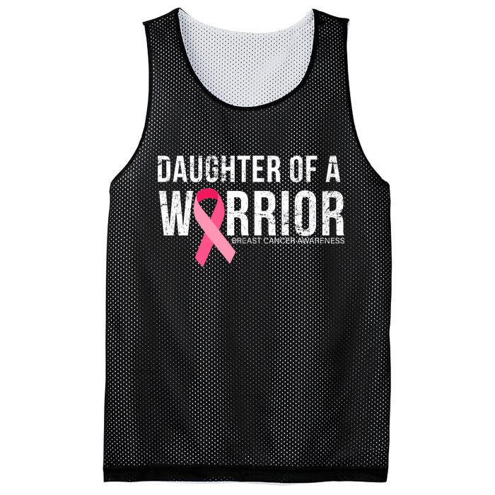 Daughter Of A Warrior Breast Cancer Awareness Mesh Reversible Basketball Jersey Tank