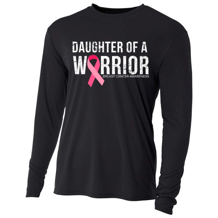 Daughter Of A Warrior Breast Cancer Awareness Cooling Performance Long Sleeve Crew