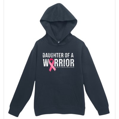 Daughter Of A Warrior Breast Cancer Awareness Urban Pullover Hoodie