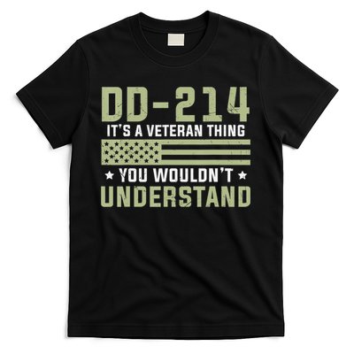 Dd214 Alumni Veteran U.S. Flag Soldier T-Shirt