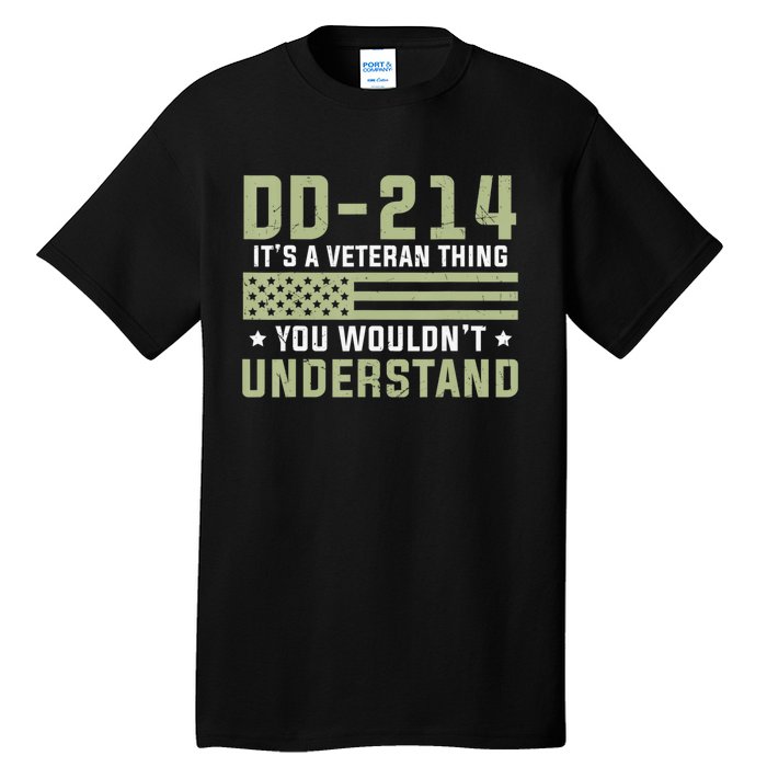 Dd214 Alumni Veteran U.S. Flag Soldier Tall T-Shirt