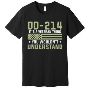 Dd214 Alumni Veteran U.S. Flag Soldier Premium T-Shirt