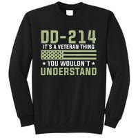 Dd214 Alumni Veteran U.S. Flag Soldier Tall Sweatshirt