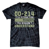 Dd214 Alumni Veteran U.S. Flag Soldier Tie-Dye T-Shirt