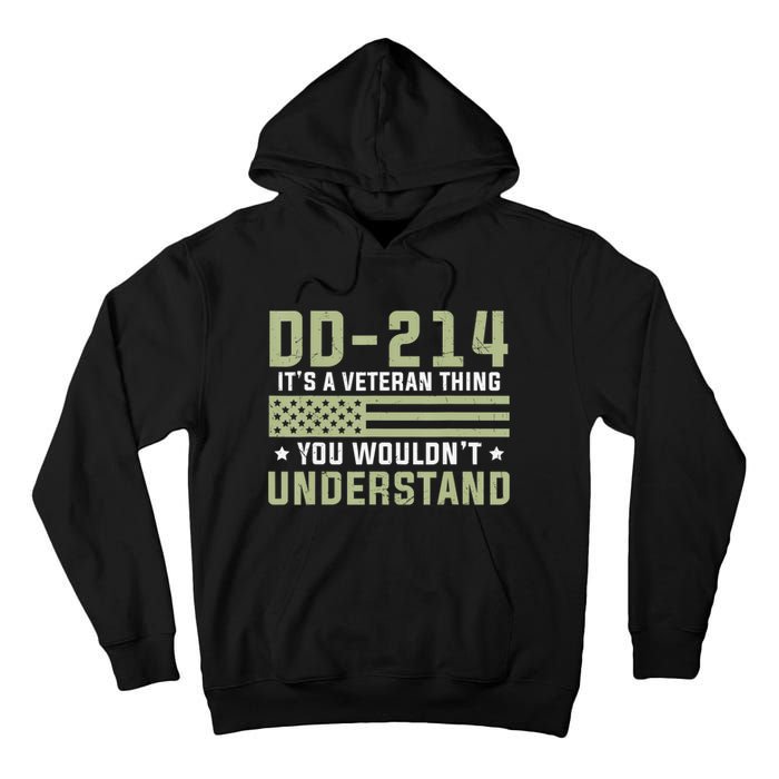 Dd214 Alumni Veteran U.S. Flag Soldier Tall Hoodie