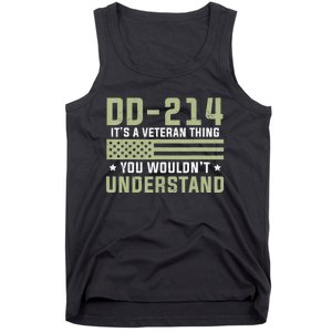 Dd214 Alumni Veteran U.S. Flag Soldier Tank Top