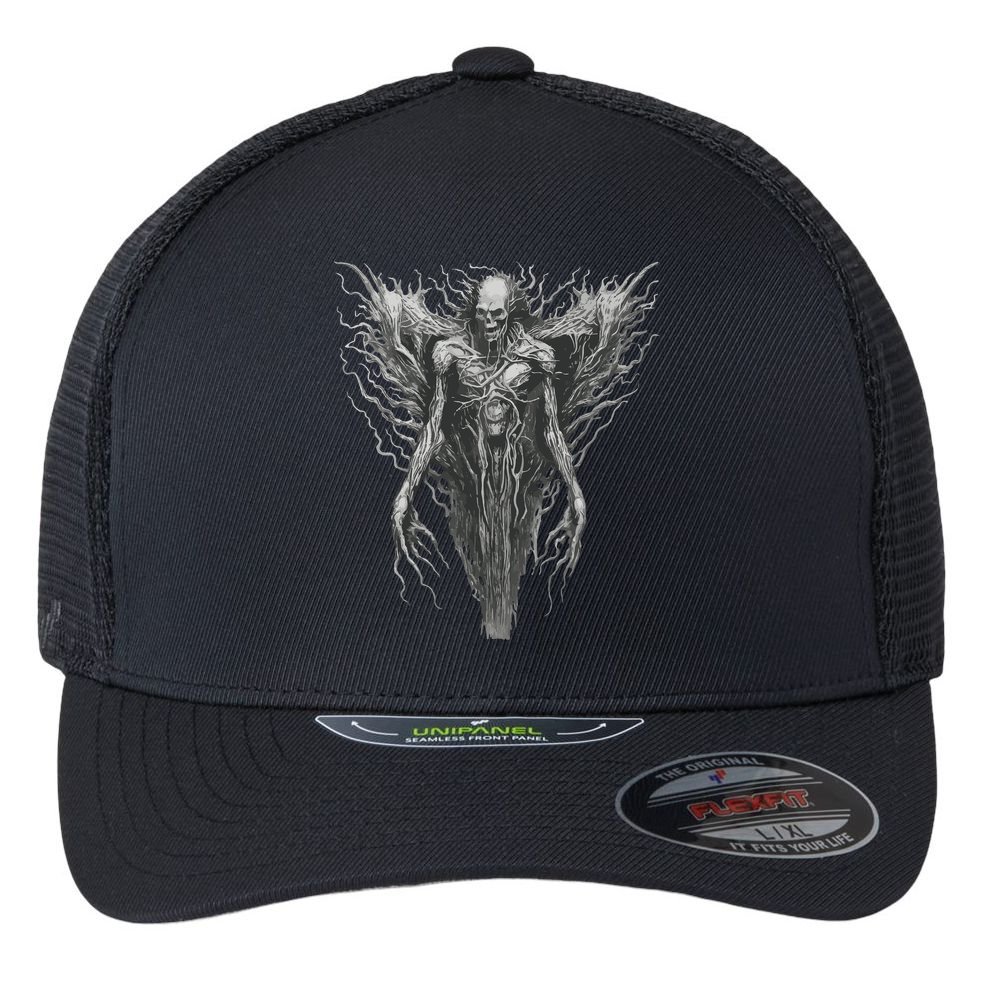 Dark Art Vintage Horror Horror Goth Aesthetic Flexfit Unipanel Trucker Cap