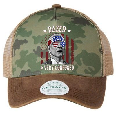 Dazed And Very Confused Biden Funny 4th Of July Legacy Tie Dye Trucker Hat