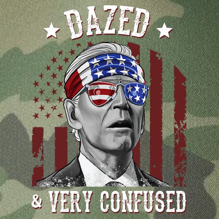 Dazed And Very Confused Biden Funny 4th Of July Legacy Tie Dye Trucker Hat