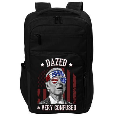 Dazed And Very Confused Biden Funny 4th Of July Impact Tech Backpack