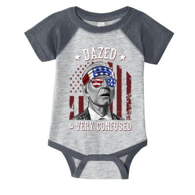 Dazed And Very Confused Biden Funny 4th Of July Infant Baby Jersey Bodysuit