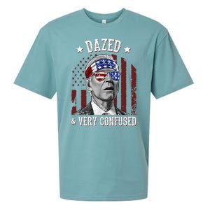 Dazed And Very Confused Biden Funny 4th Of July Sueded Cloud Jersey T-Shirt