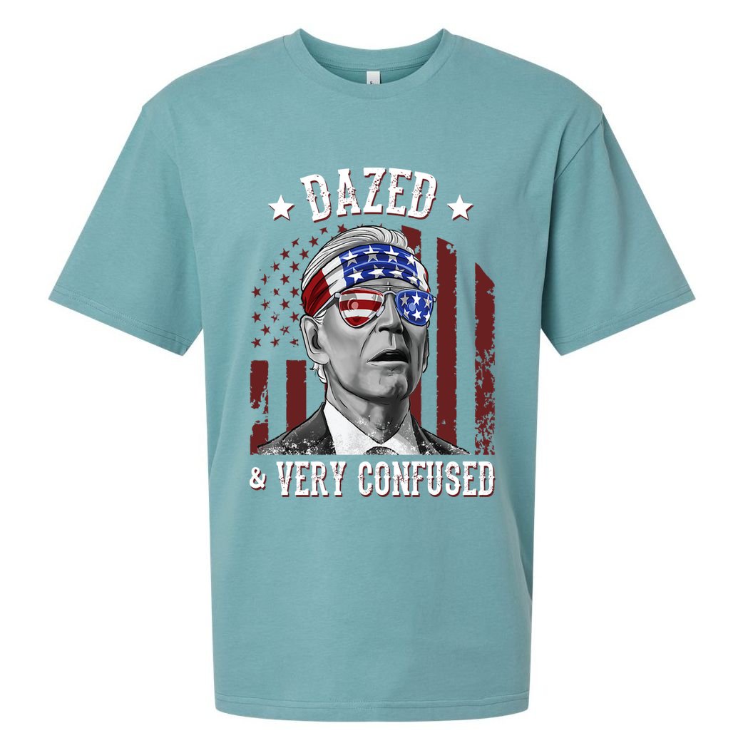 Dazed And Very Confused Biden Funny 4th Of July Sueded Cloud Jersey T-Shirt