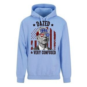 Dazed And Very Confused Biden Funny 4th Of July Unisex Surf Hoodie