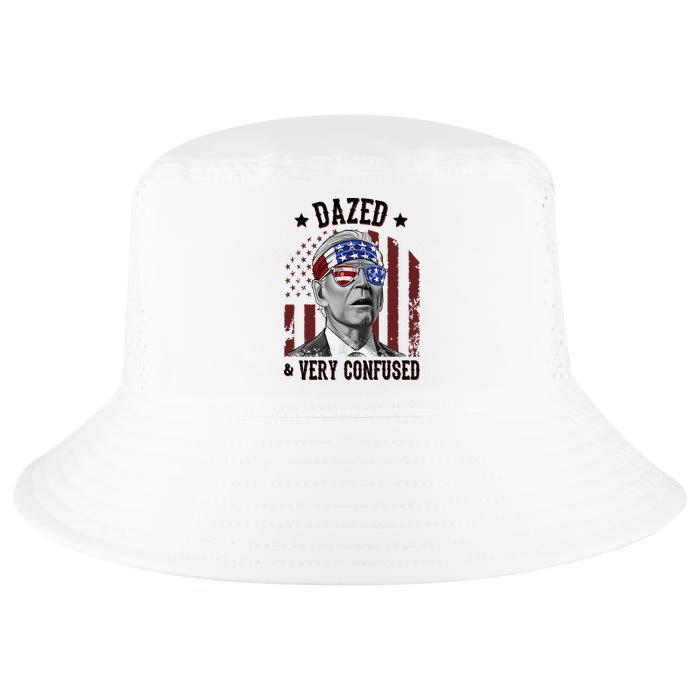 Dazed And Very Confused Biden Funny 4th Of July Cool Comfort Performance Bucket Hat