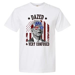 Dazed And Very Confused Biden Funny 4th Of July Garment-Dyed Heavyweight T-Shirt