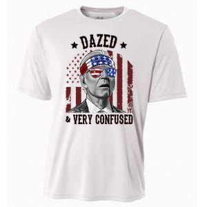 Dazed And Very Confused Biden Funny 4th Of July Cooling Performance Crew T-Shirt