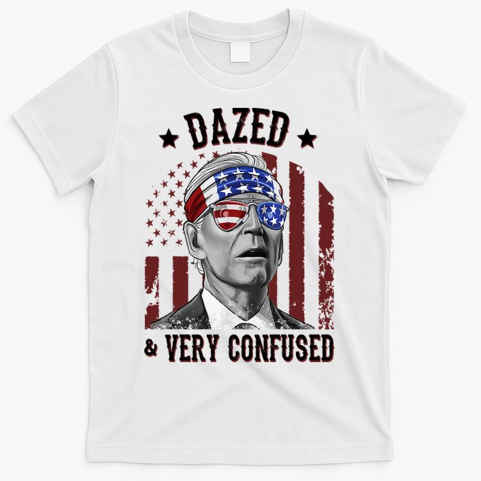 Dazed And Very Confused Biden Funny 4th Of July T-Shirt
