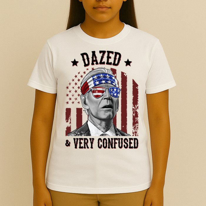 Dazed And Very Confused Biden Funny 4th Of July T-Shirt