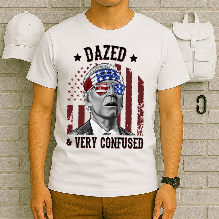 Dazed And Very Confused Biden Funny 4th Of July T-Shirt