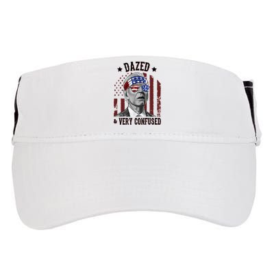 Dazed And Very Confused Biden Funny 4th Of July Adult Drive Performance Visor