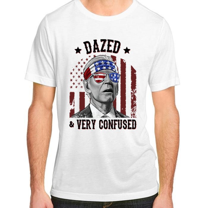 Dazed And Very Confused Biden Funny 4th Of July Adult ChromaSoft Performance T-Shirt