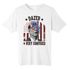 Dazed And Very Confused Biden Funny 4th Of July Tall Fusion ChromaSoft Performance T-Shirt