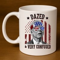 Dazed And Very Confused Biden Funny 4th Of July 11oz C Handle Ceramic Mug