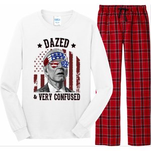 Dazed And Very Confused Biden Funny 4th Of July Long Sleeve Pajama Set