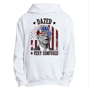 Dazed And Very Confused Biden Funny 4th Of July Urban Pullover Hoodie